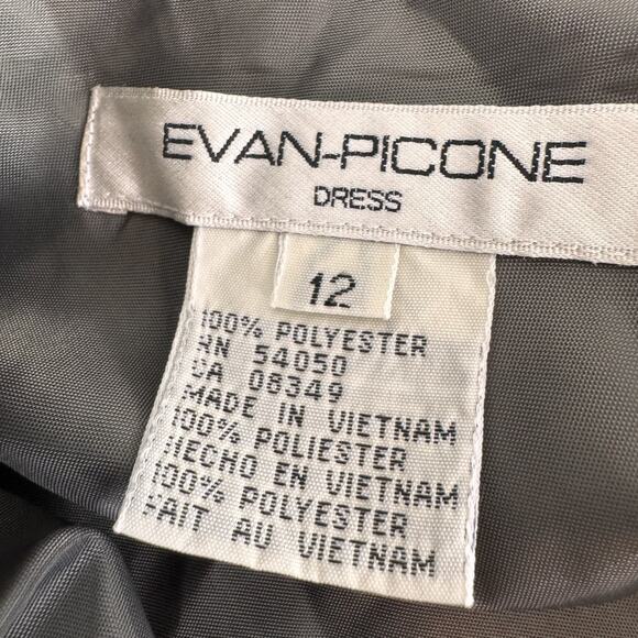 Vintage Y2K Evan Picone Asymmetric Floral Maxi Dress Fairy Ethereal 12 - Picture 8 of 10